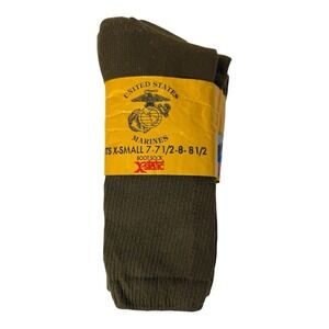 USMC X-Static Coyote Brown Boot Sock‎ X-Small 7- 8 1/2 Set of 3